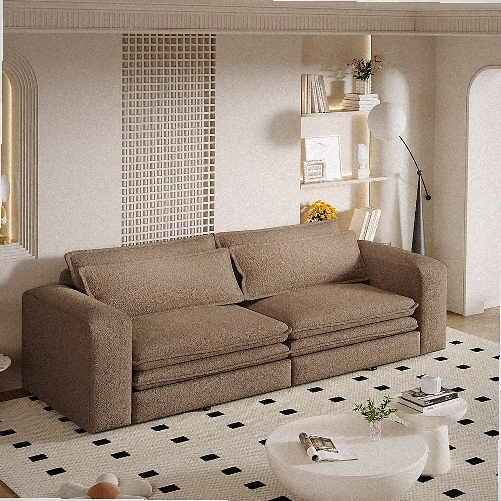 3 in 1 Convertible Sofa Bed King Size Pull Out Sleeper Sofa Chaise Lounge Couch