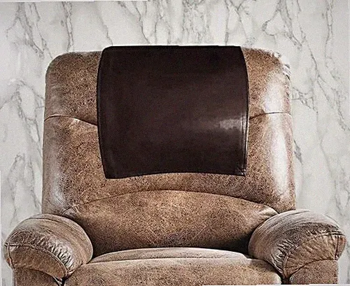 Brown Recliner Genuine Slipcover Cover Leather Headrest Furniture Protector