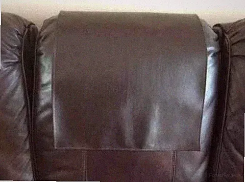 Brown Recliner Headrest Cover Furniture Protector Slipcover Genuine Leather