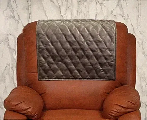 New Recliner Furniture Genuine Leather Slipcover Protector Brown Cover Headrest