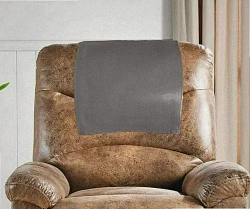 Protector Slipcover Grey Headrest Cover Furniture Genuine Leather Recliner