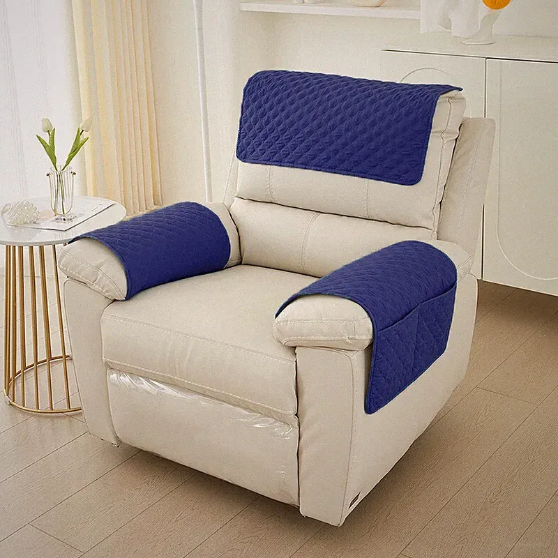 Recliner Slipcover Chair Arm Covers with Pocket Headrest Sofa Cover 3/4/5Pc.