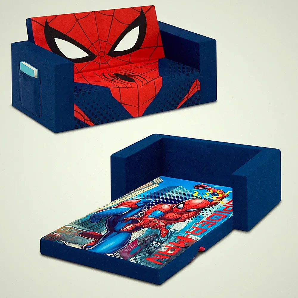 Spider-Man 2-in-1 Flip-Out Kids Sofa by Delta Children – EUC